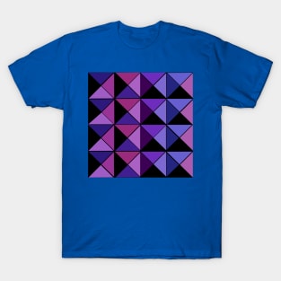 3D Illusion Squared - Violet Blue T-Shirt